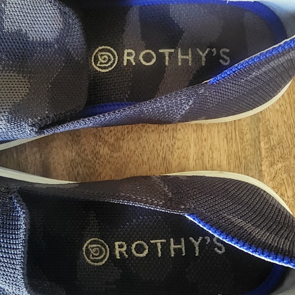 Rothy's The Original Slip On Sneaker Grey Camo Textile Comfort Shoes Women’s 8 - Picture 10 of 13